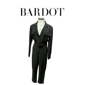 Bardot Black Utility-Inspired Jumpsuit NWOT Size Medium